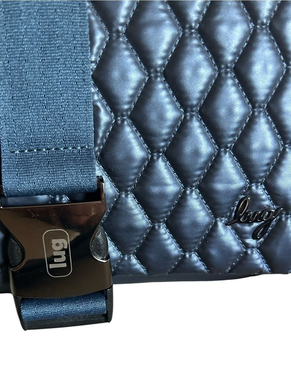 Lug Harness Crossbody Bag in 
Metallic Indigo - Picture 5 of 8